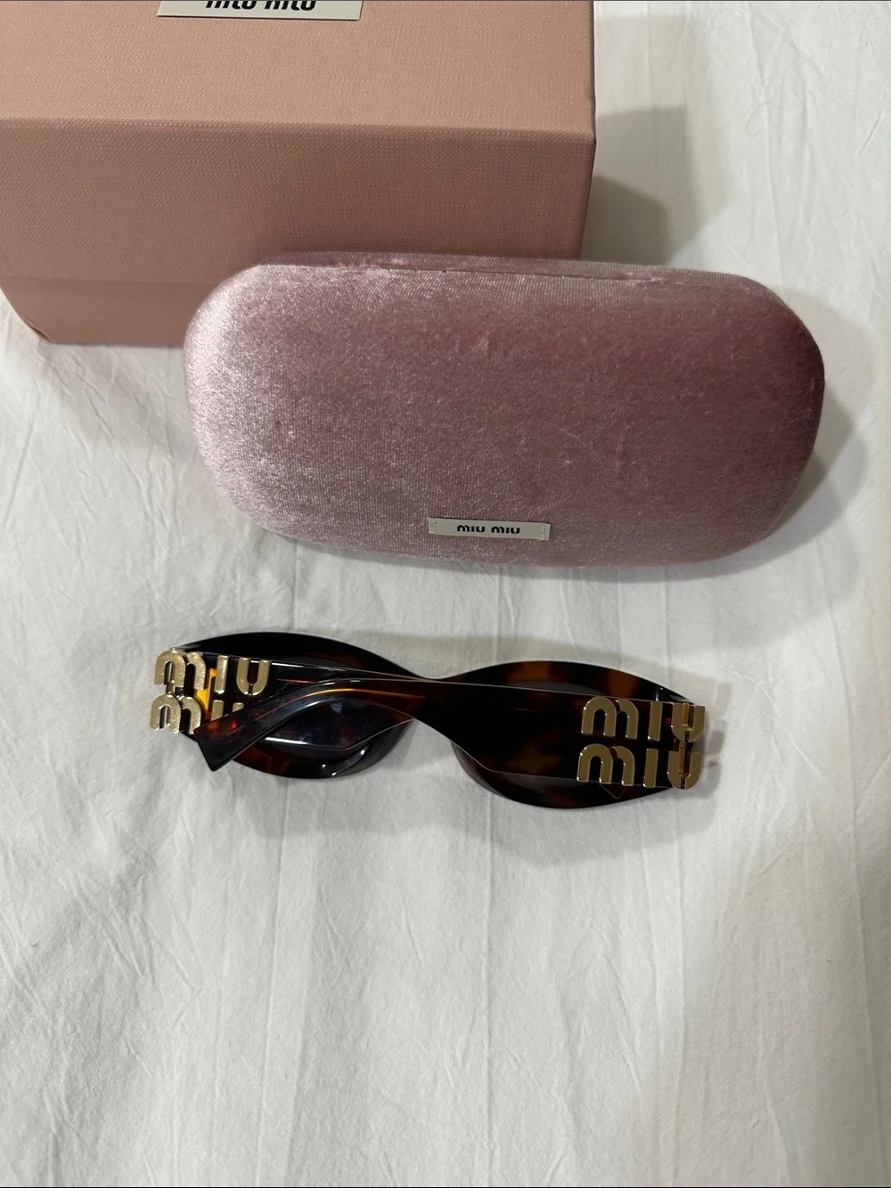 Miu Miu Tortoiseshell Oval Cat-Eye Sunglasses - Brown/Amber
